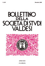 Indice Bollettino SSV  N. 203 - Dicembre 2008