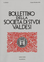 Indice Bollettino SSV  N. 210-211 - Giugno-Dicembre 2012