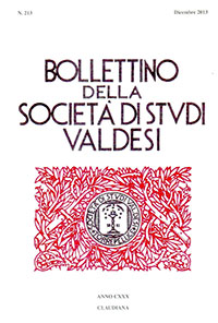 Indice Bollettino SSV  N. 213 - Dicembre 2013