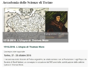 1516-2016. L'Utopia di Thomas More