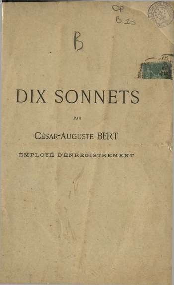 Dix sonnets, C. A. Bert