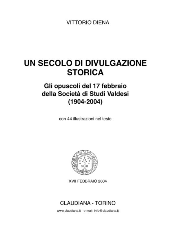 2004 - Un secolo di divulgazione storica